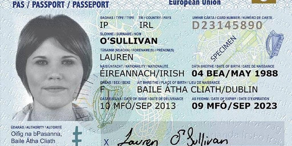 Irish Passport Id Card